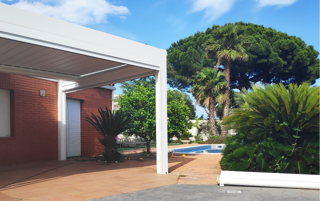 Pérgola de aluminio para jardín Pérgola de aluminio para jardín