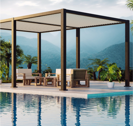 Pergola bioclimatica alumino 5x5