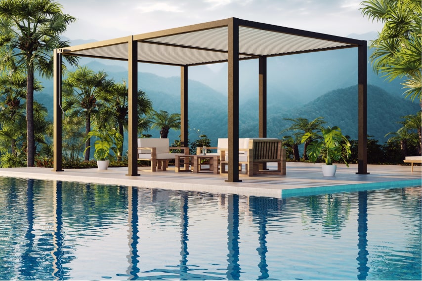 pergola bioclimatica adosada