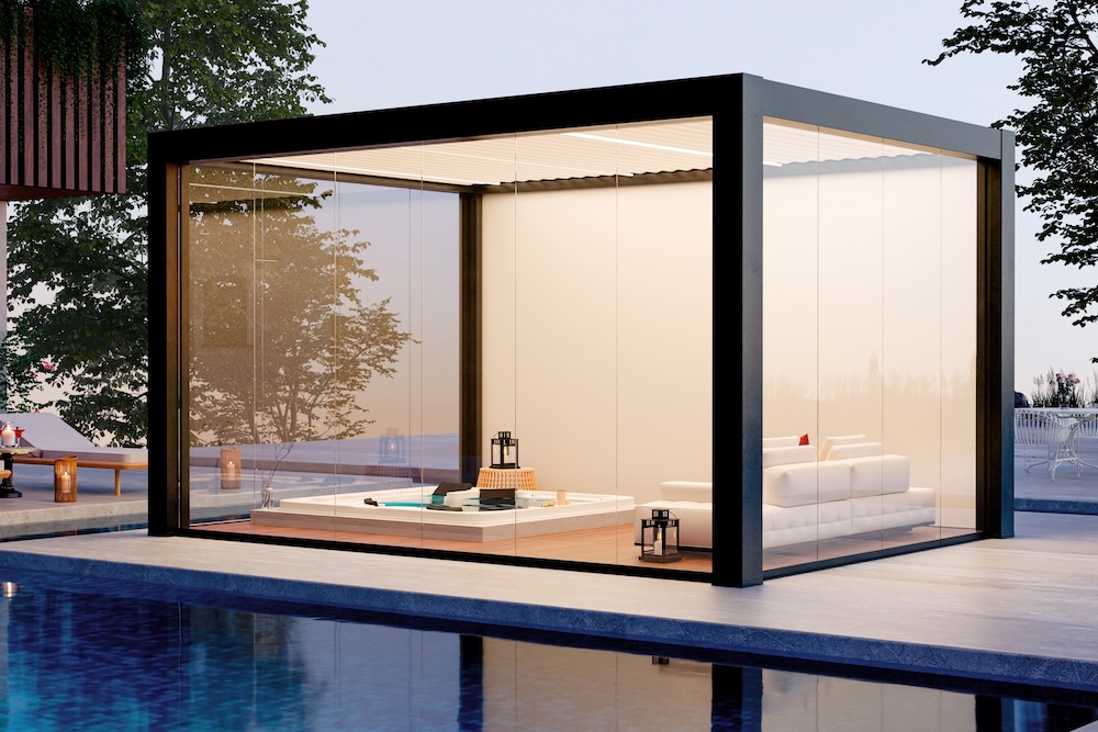 decorar pergola con luces