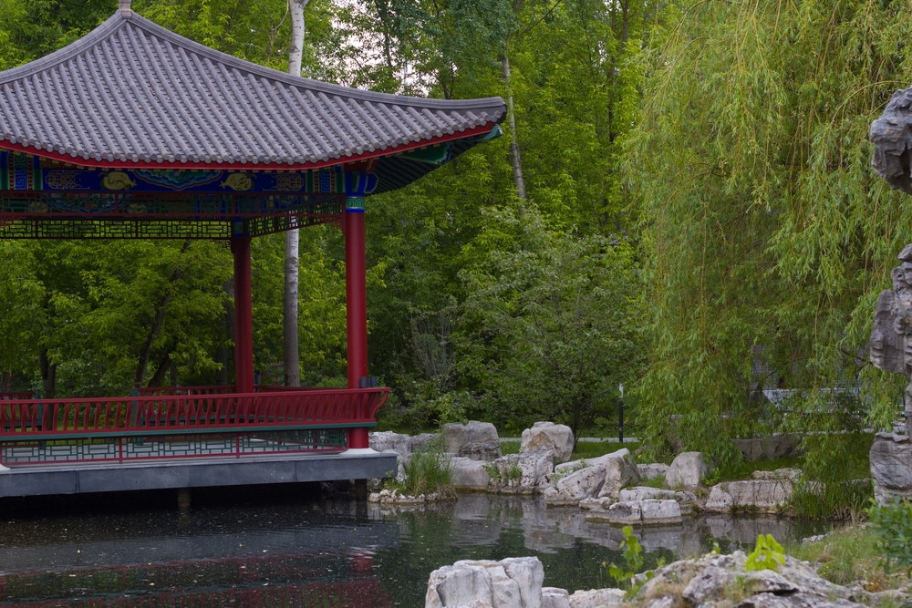 pergola jardin japones