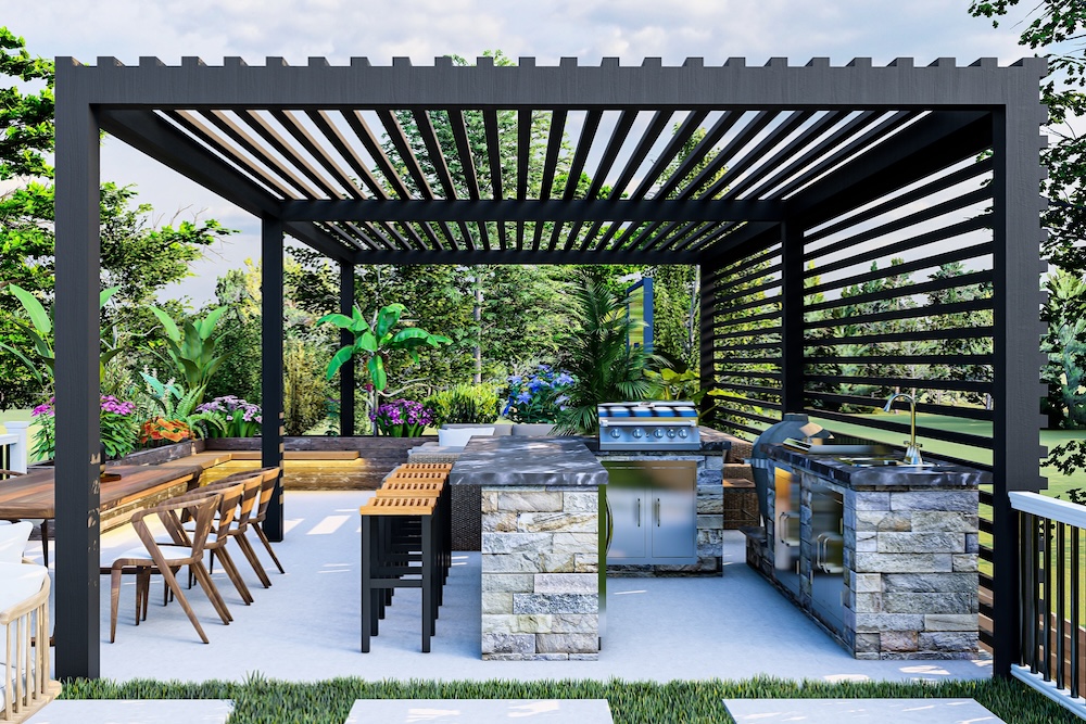 pérgola cocina exterior