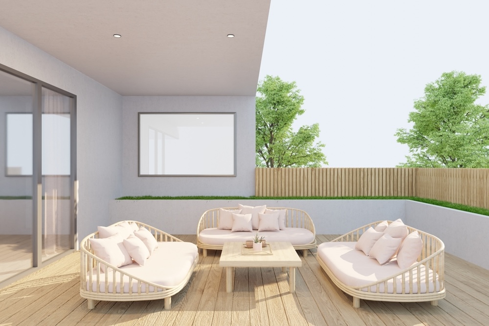 terraza minimalista en azotea